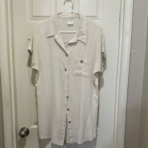 NAIF Cream Relaxed Summer Shirt